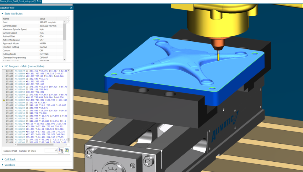 the cnc workflow transforms digital cad designs through g code programming into precision machined physical components