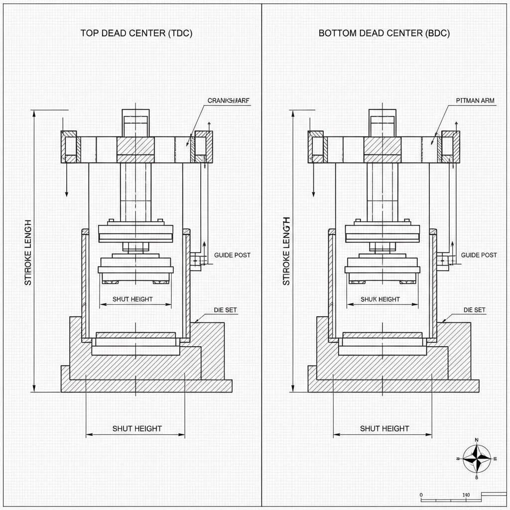 Presų ėjimo pasirinkimas išspaudimui: greitis, sukimo momentas ir fizika