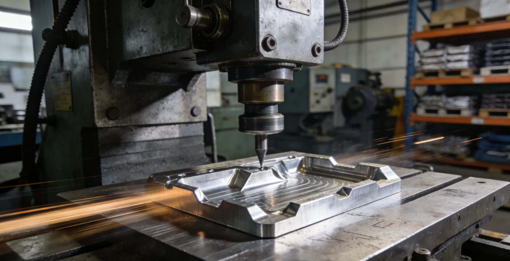industrial tool and die stamping press transforming sheet metal into precision components