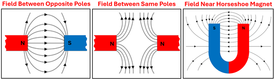 strong weak and minimal magnetic response visualized simply