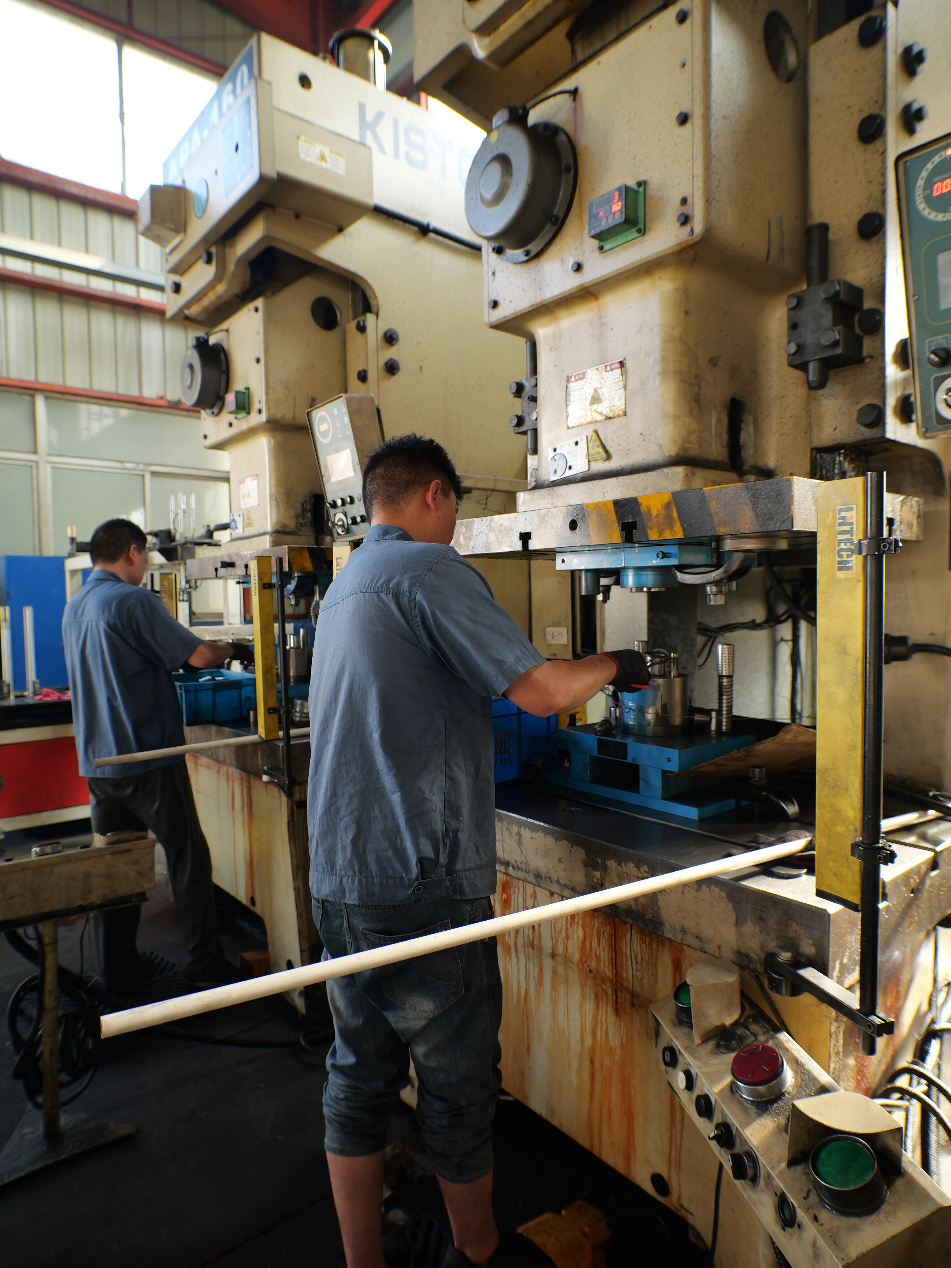 modern safety controls including light curtains and two hand operation systems