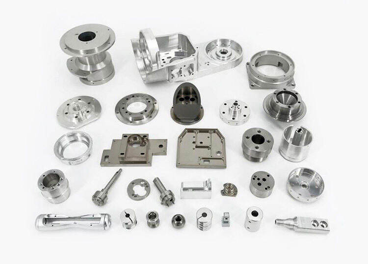 precision cnc machined components in various production grade metals including aluminum and steel