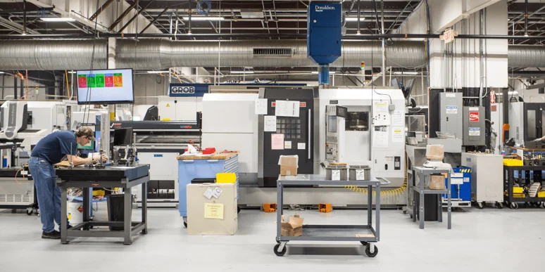 efficient shop floor organization directly impacts machining costs and lead times