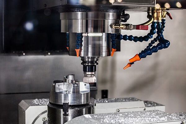 cnc milling machine executing precision cutting operations in a modern manufacturing facility