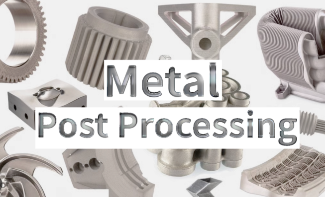 aluminum parts progressing through post cutting finishing stages