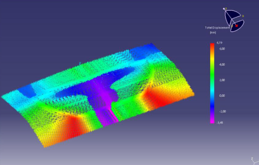 cae simulation software displaying stress analysis for stamping die design optimization