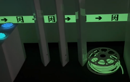 Photoluminescent Light Strip and Triangle Delineator post