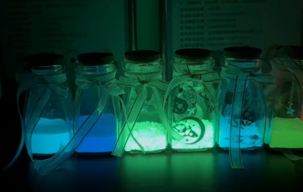 Photoluminescent Pigment in Wishing bottle