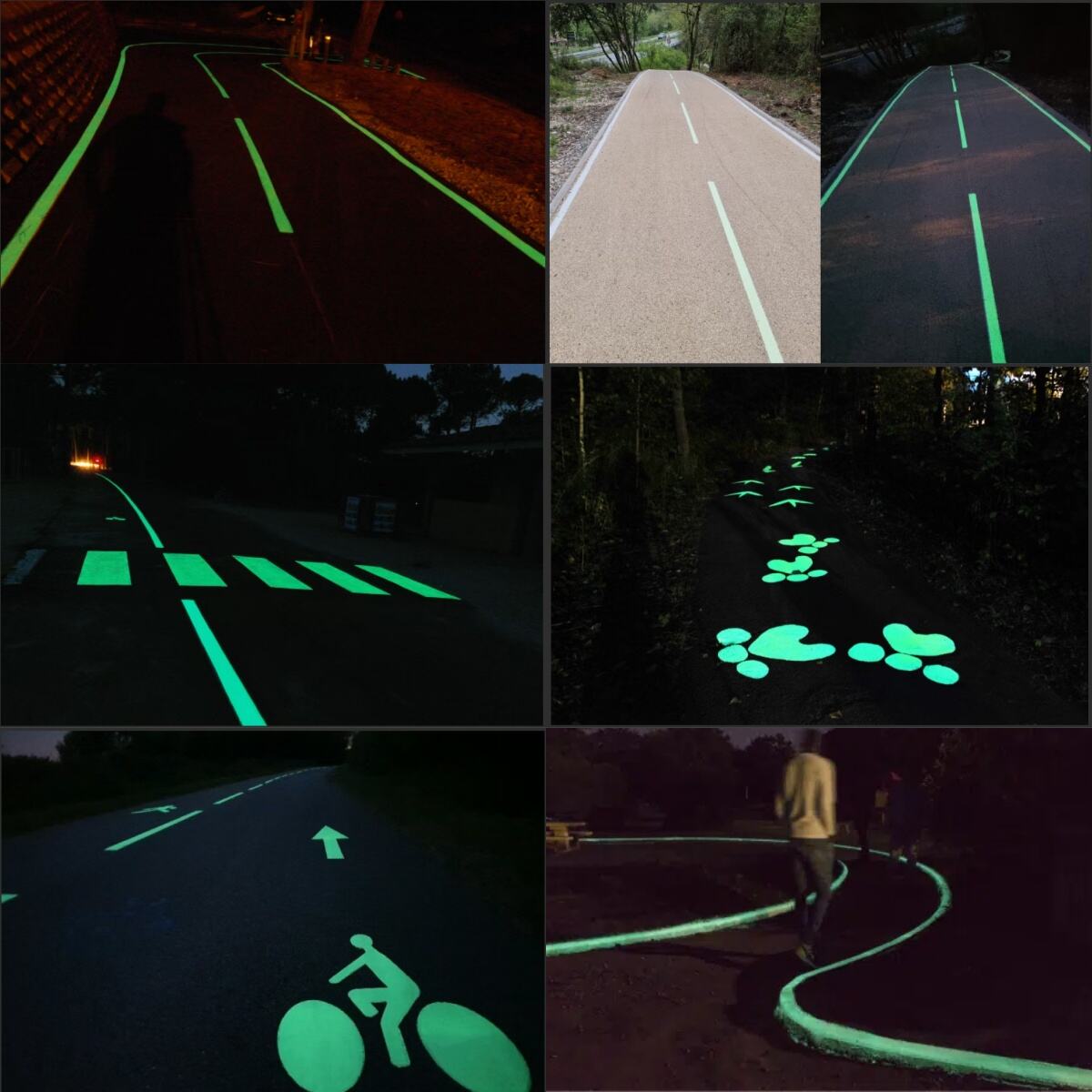 Luminous Coatings Both Sides of Rural Roads Invisible Guardrails for Night Travel.jpg