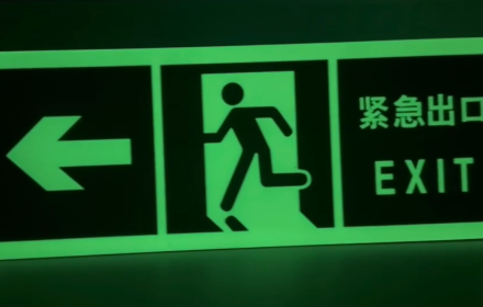 Photoluminescent Emergency Exit Signs