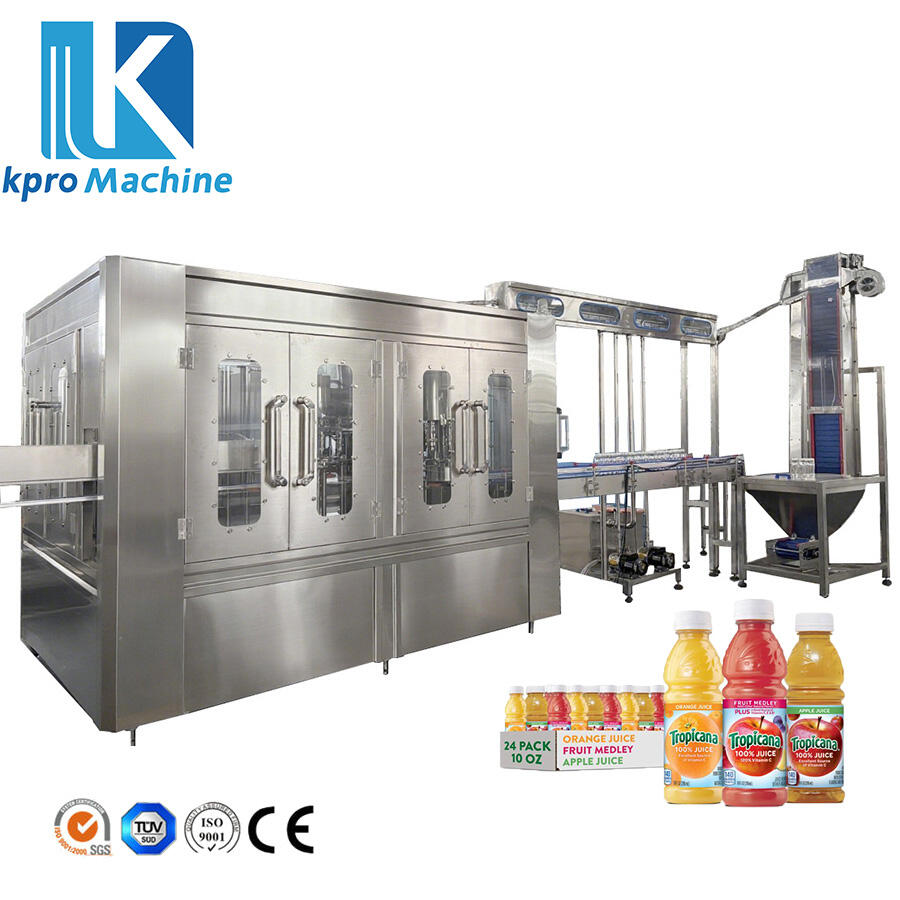 8000BPH 3in1 Hot Filling Automatic Juice Drinks Bottle Filling Capping Machine