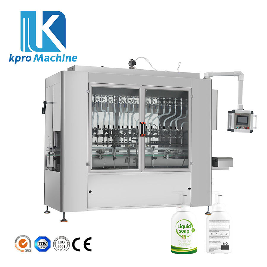 Servo 50-1000ml Small Bottle Cosmetic Soap Liquid Pressure Filling Capping Machine