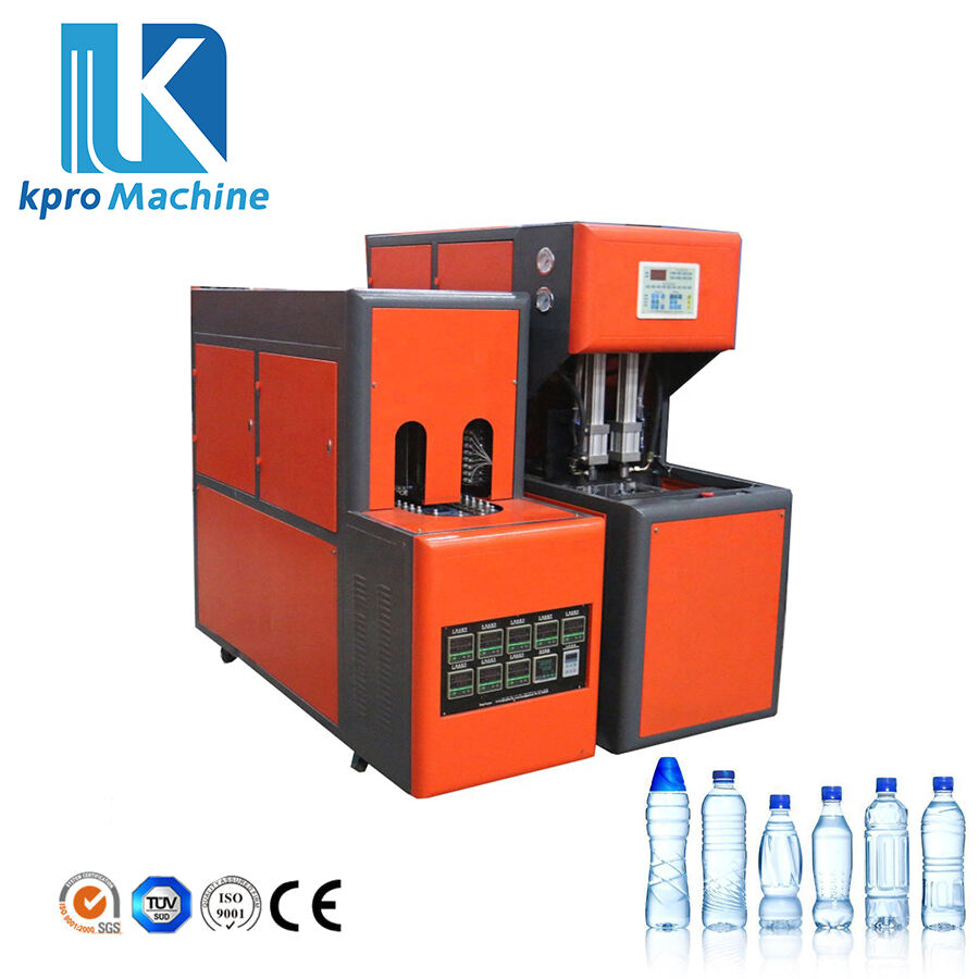 Semi Automatic 2 Cavity 800BPH PET Plastic Water Bottle Blow Molding Machine