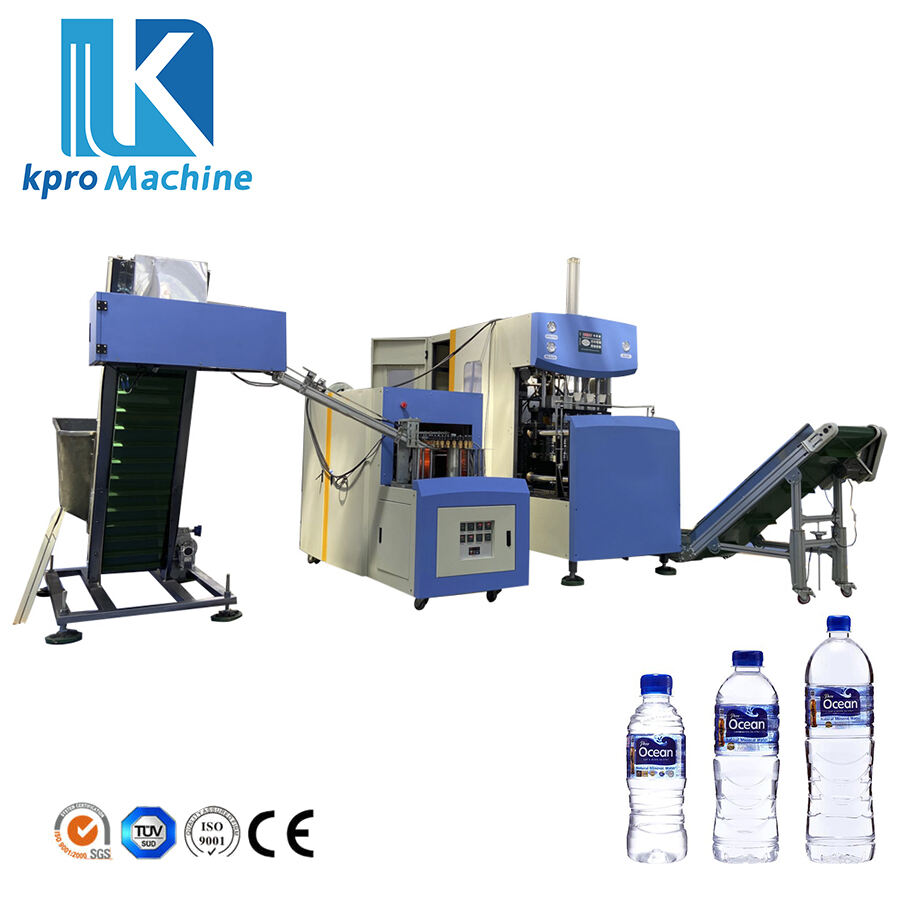 Semi Automatic 4 Cavity 2000BPH PET Plastic Water Bottle Blow Molding Machine