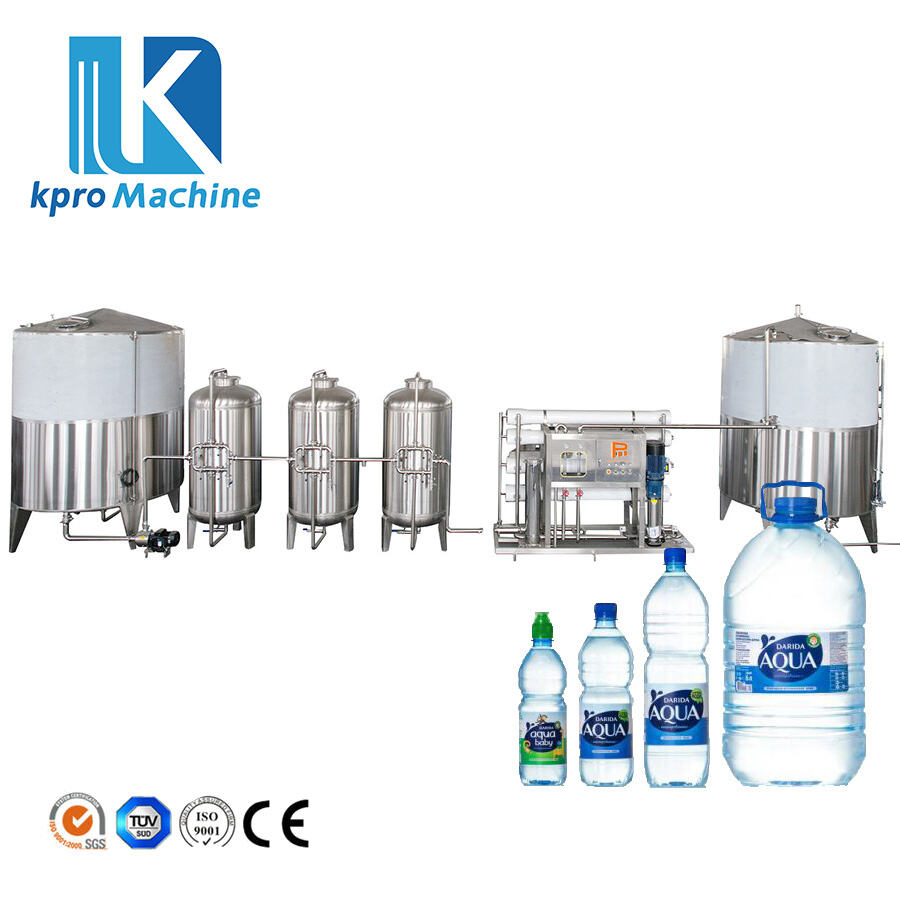 8000LPH First Stage Reverse Osmosis Purified Bottle Water Treatment Plant