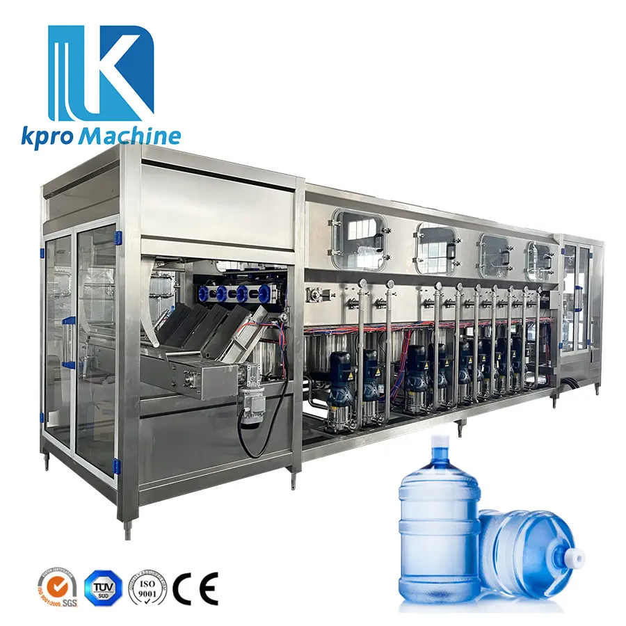 Gallon Water Filling Machine | 3‑in‑1 Rinsing Filling Capping for 3 & 5 Gallon Barrels | Mineral Water & Purified Water