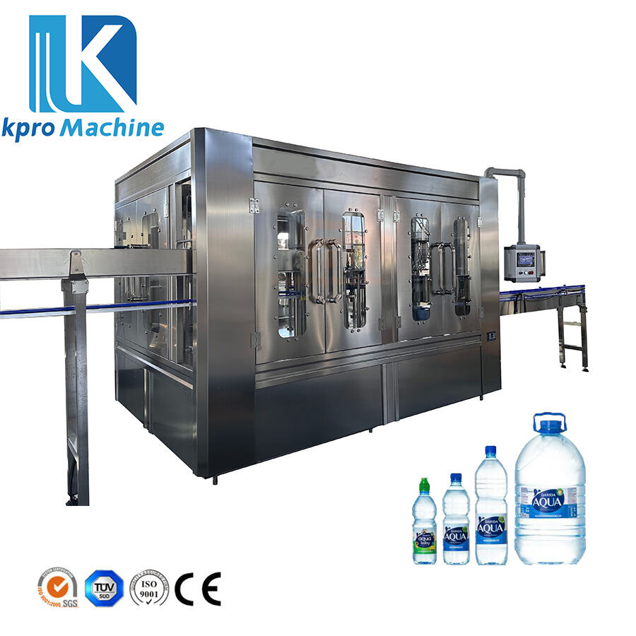 2000BPH 5L Plastic Bottle Pure Water Washing Filling Capping 3in1 Machine