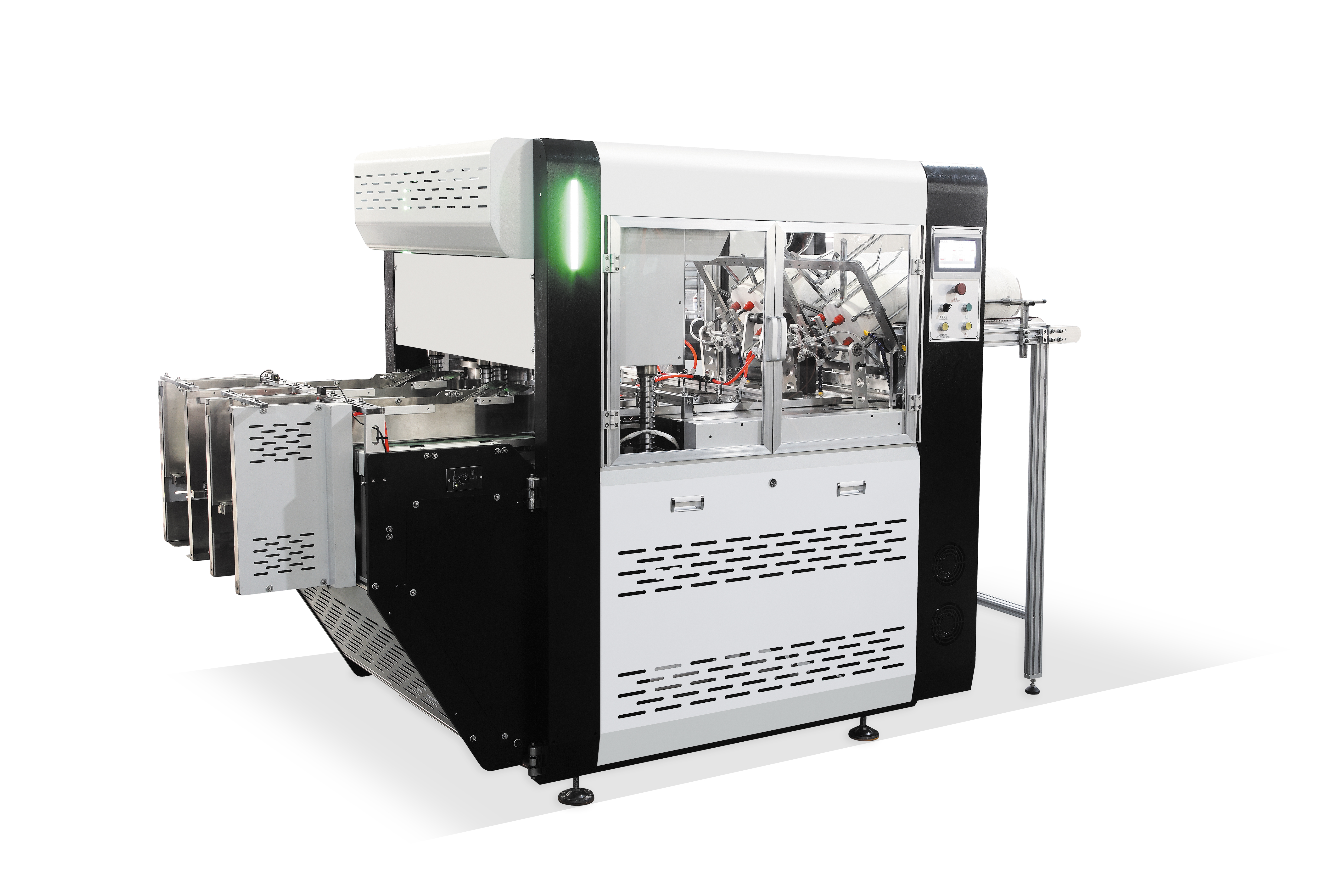 Macchina per la produzione di piatti di carta con motori servo completi, modello: BJ-SPT500SF