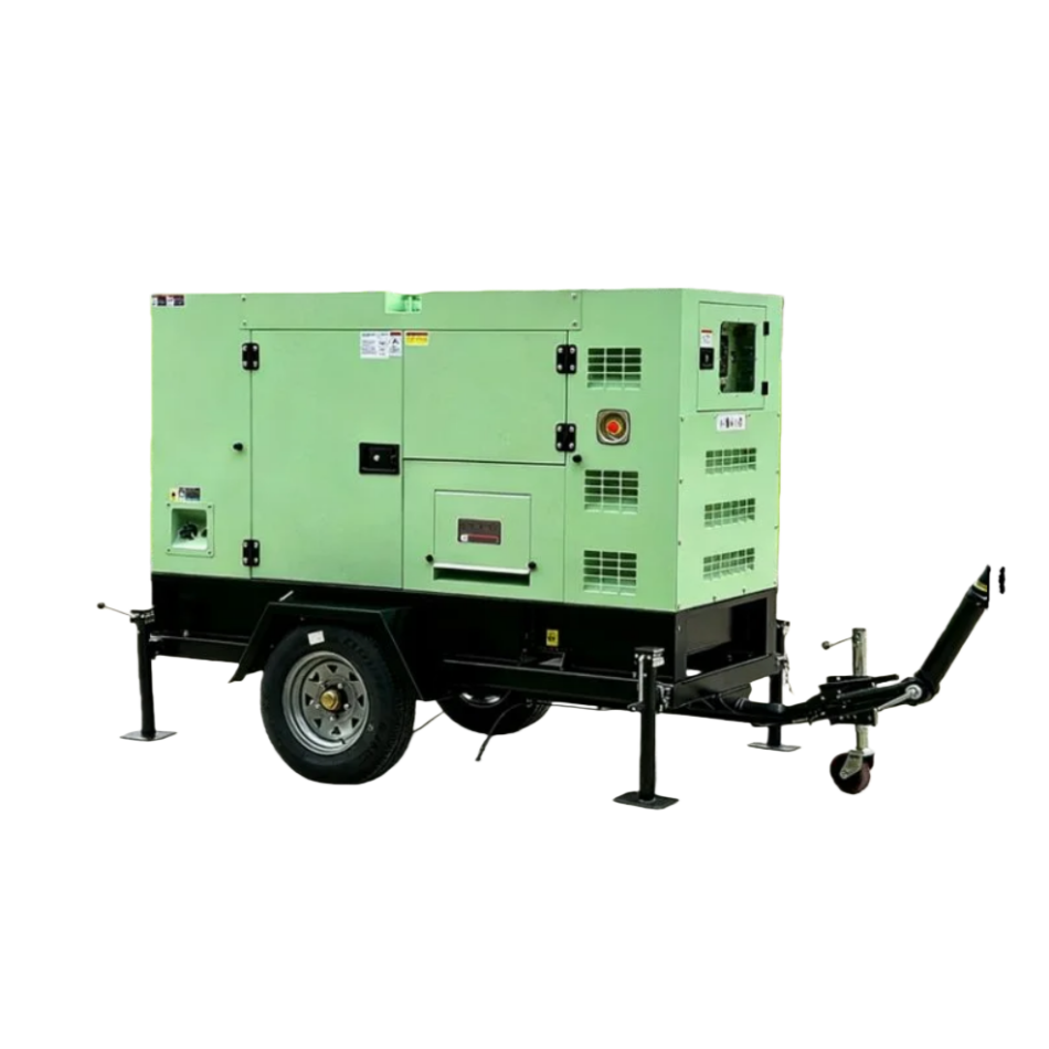 Trailer Mounted Diesel Generator 55KW Continuous Silent Backup Generator