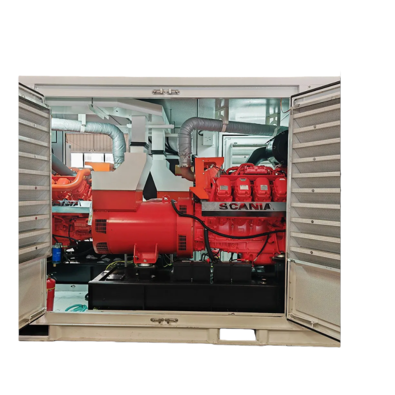 Grupo electrógeno diésel silencioso trifásico con motor Scania a 1500/1800 rpm, precio para centros de datos