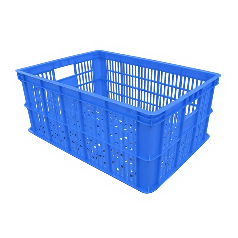 Factory Wholesale Plastic Basket Crate/Basket for Agriculture Fruits Vegetable  Plastic Stacked Basket  K241