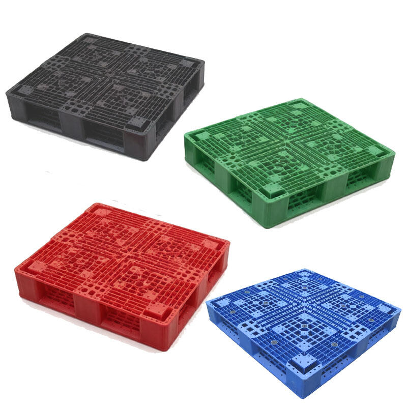 European Tray | Original Factory HUADU Custom Cheap High-quality Durable Industrial 4-Way Warehouseflat Ground Use Grid Plastic Pallet For Stacking/Shelving/Flat Use T33