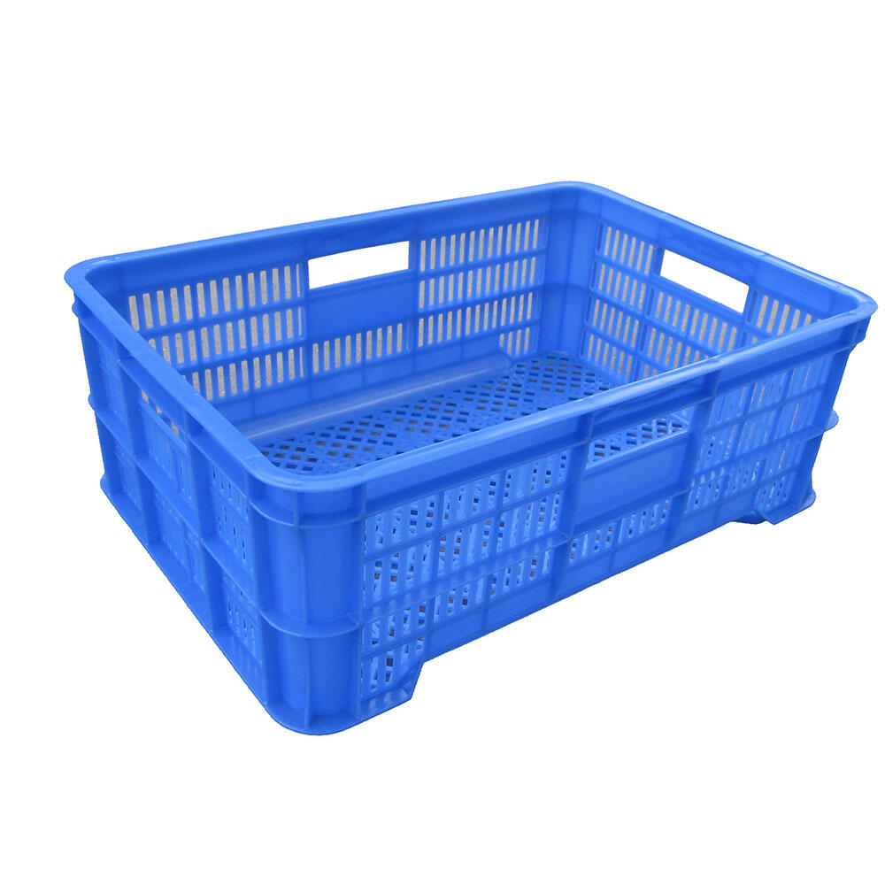 Factory Wholesale Plastic Basket Crate/Basket for Agriculture Fruits Vegetable  Plastic Stacked Basket  K348