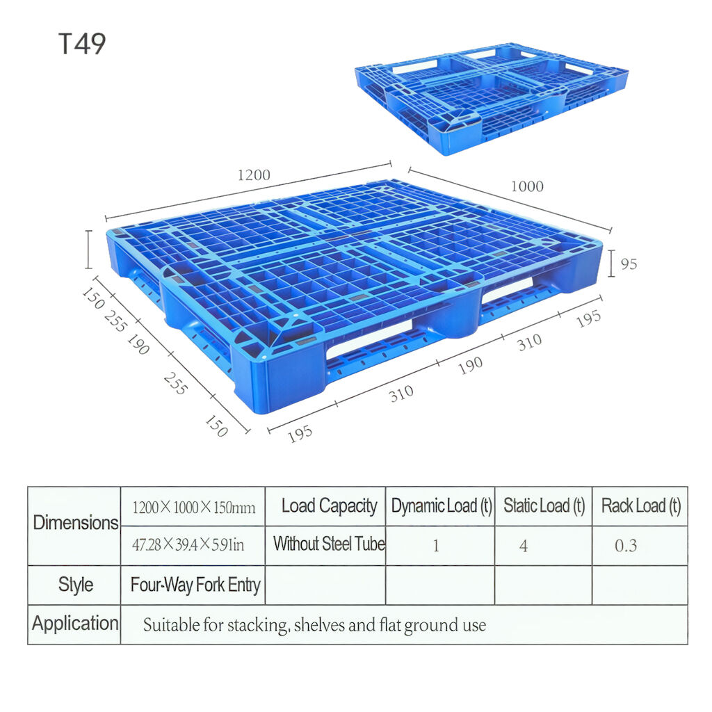 European Tray | For Sale HDPE/PP Plastic Pallets Industrial Large Warehouse Reusable Plastic Pallet T49