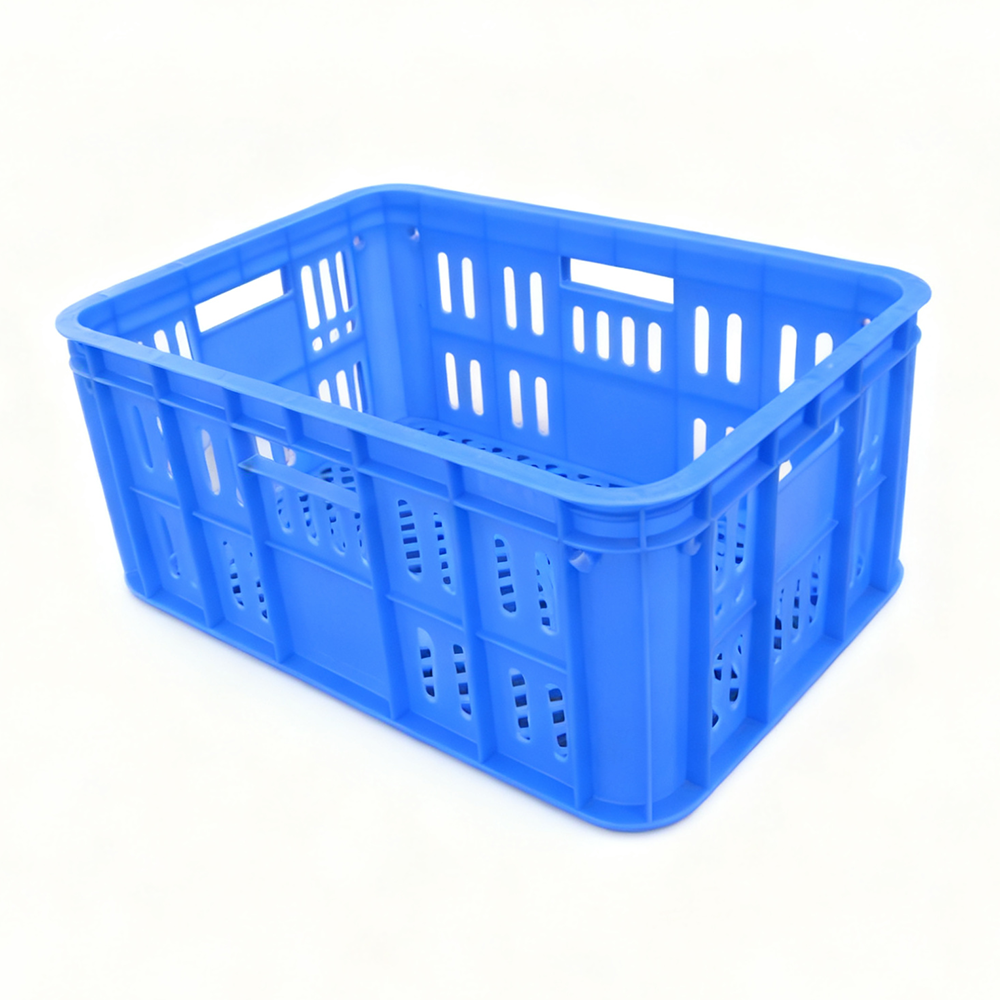 Factory Wholesale Plastic Basket Crate/Basket for Agriculture Fruits Vegetable  Plastic Stacked Basket  K262