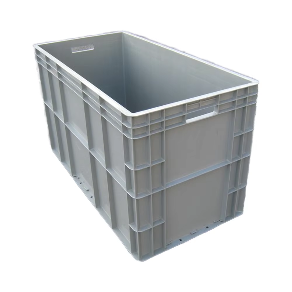 High Quality HUADU EU4844  Heavy Duty Industrial Plastic Containers Storage Turnover Box Injection PP