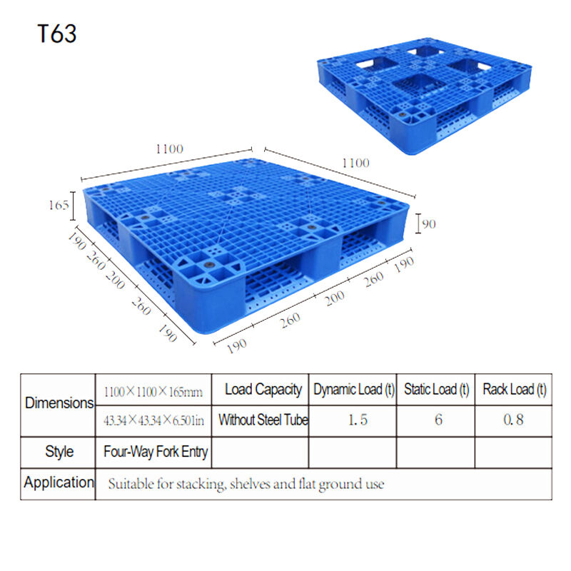  European Tray | For Sale HDPE/PP Plastic Pallets  Industrial Large  Warehouse Reusable Plastic Pallet    T63