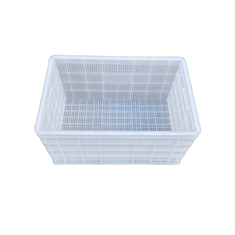 Factory Wholesale Plastic Basket Crate/Basket for Agriculture Fruits Vegetable  Plastic Stacked Basket  K381