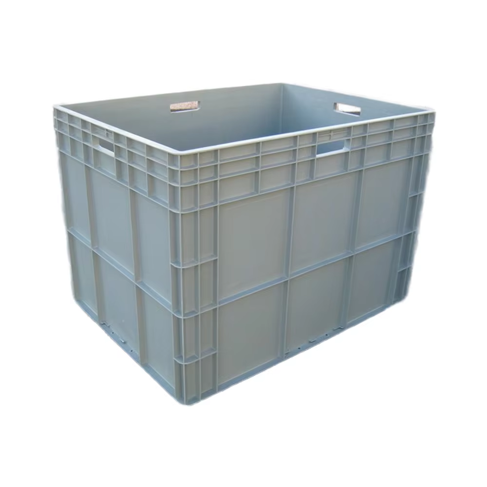 High Quality HUADU EU8655 Heavy Duty Industrial Plastic Containers Storage Turnover Box Injection PP