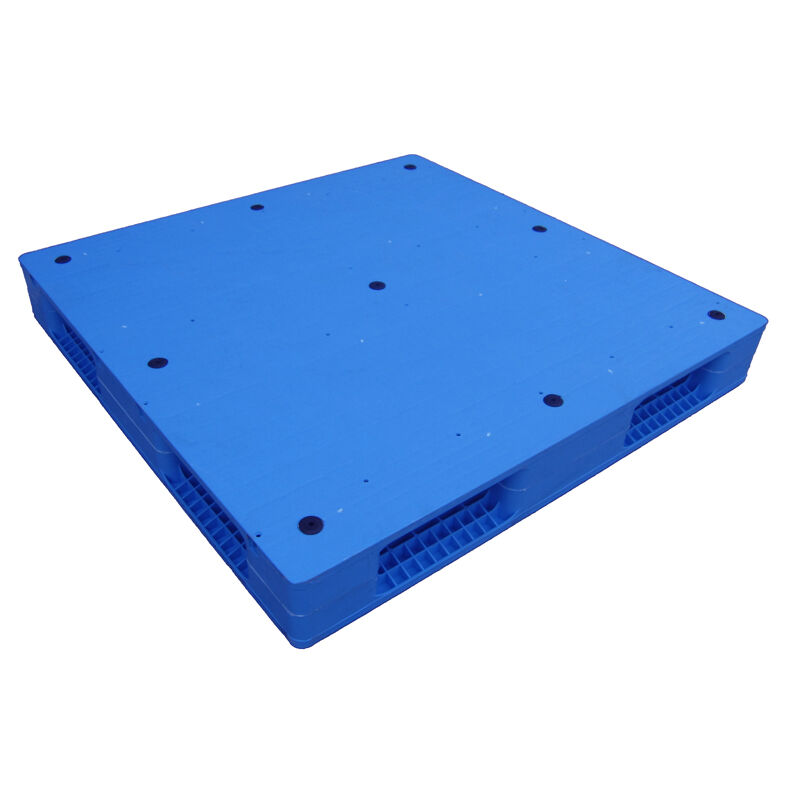 HDPE standard European style plastic tray 1100 * 1100mm, 1111 Double sided flat plate structure, Suitable for beverage industry, heavy-duty occasions, stacking occasions, and can be put on shelves.