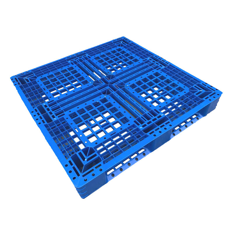 PE European style plastic pallet 1050 * 1050mm, 1010 Sichuan grid, carbon black industry and disposable export turnover
