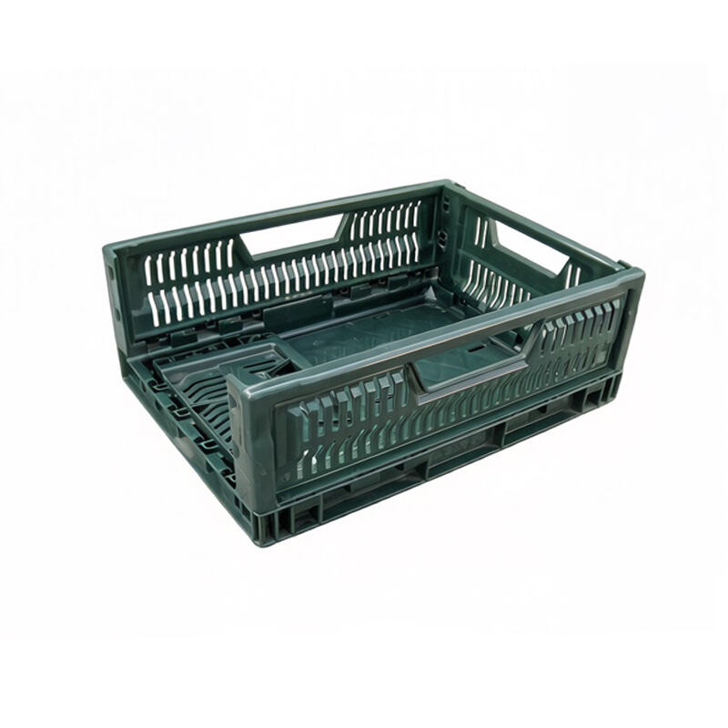 Foldable turnover basket, space saving, used for goods turnover and storage.  4# folding  basket