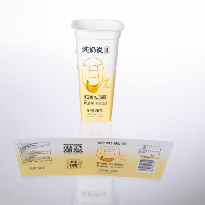 The Pudding Dessert Cup is Labeled Inside the Mold