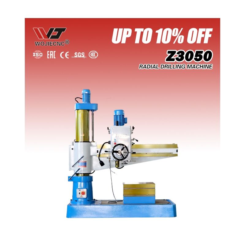 Which drilling machine features ensure stable and accurate hole processing?