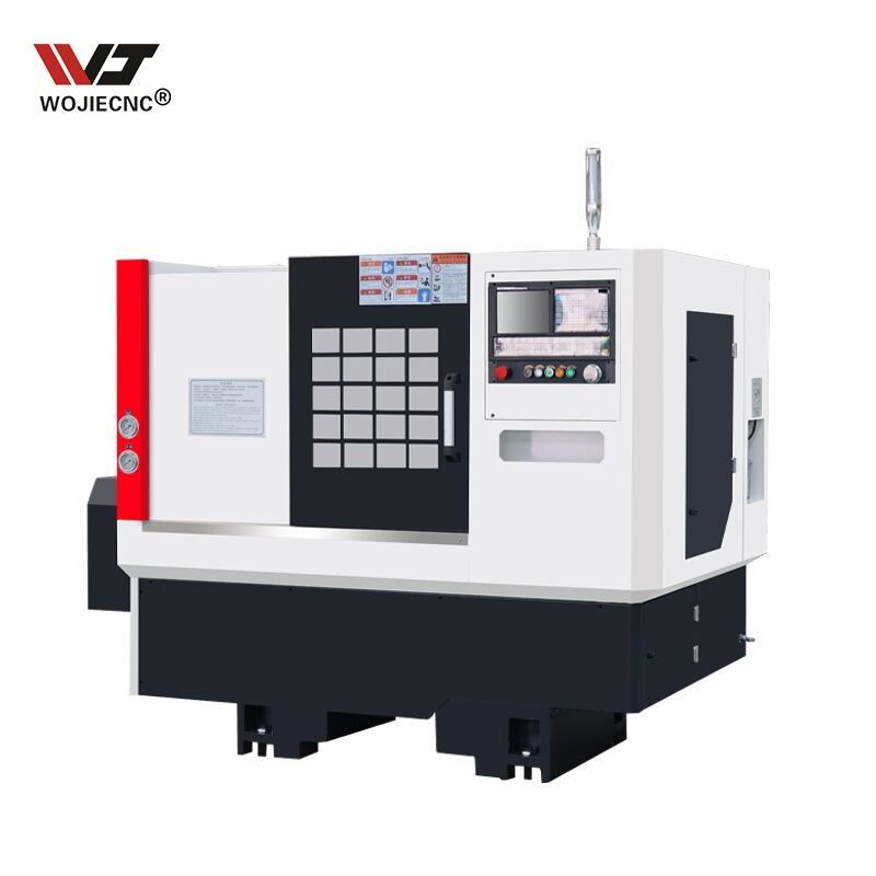 Precyzyjna automatyczna pozioma tokarka WOJIE z pojedynczym wrzecieniem średniego obciążenia WJ6340 z nachylonym łożem, dwuosiowa tokarka CNC