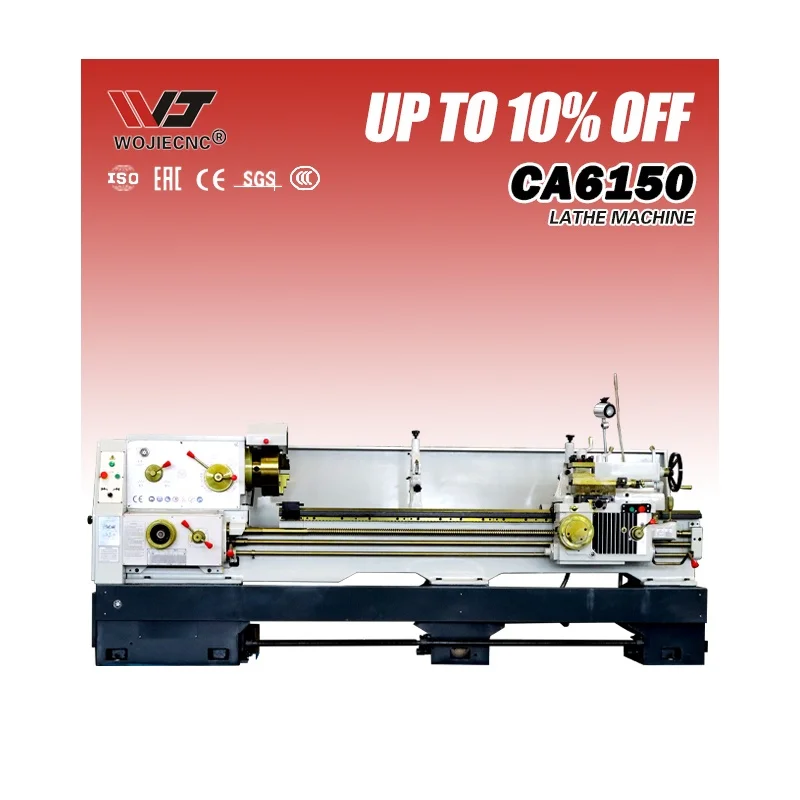 Universal Precision Manual Lathe Machine CA6150 1000mm 2000mm for Metal Turning