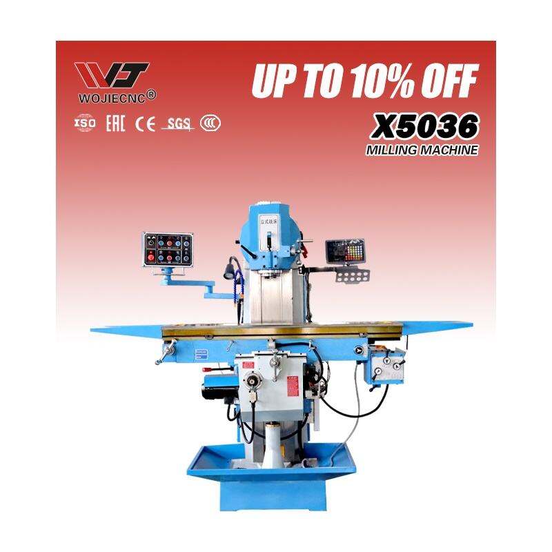 X5036 Hoge-nauwkeurigheid handmatige zwaarbelaste grote verticale knie-type freesmachine, prijs