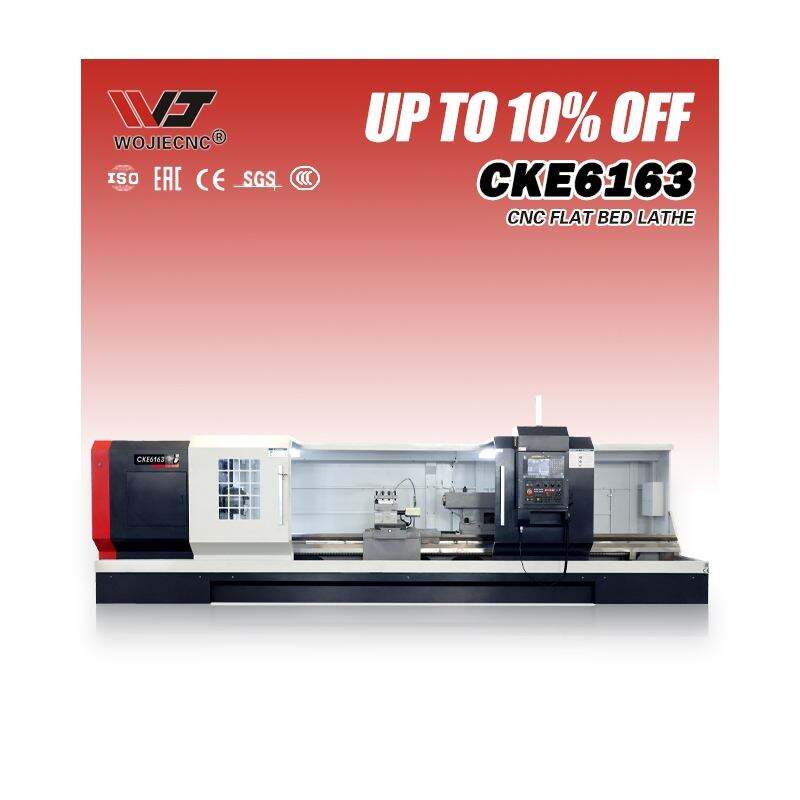 Tornos com Torreta Horizontal CNC, Ferramentas para Torno CNC, CKE6163, Torno CNC de Metal do Tipo Leito Plano