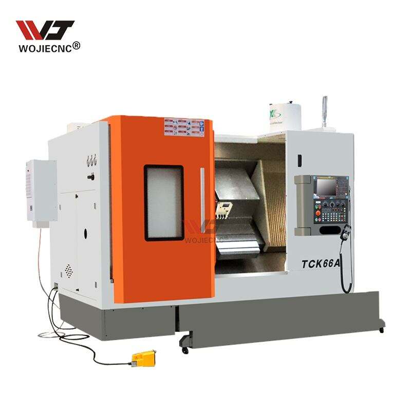 TCK66A – Torno CNC de leito plano de alta rigidez, 2 eixos, para usinagem de precisão