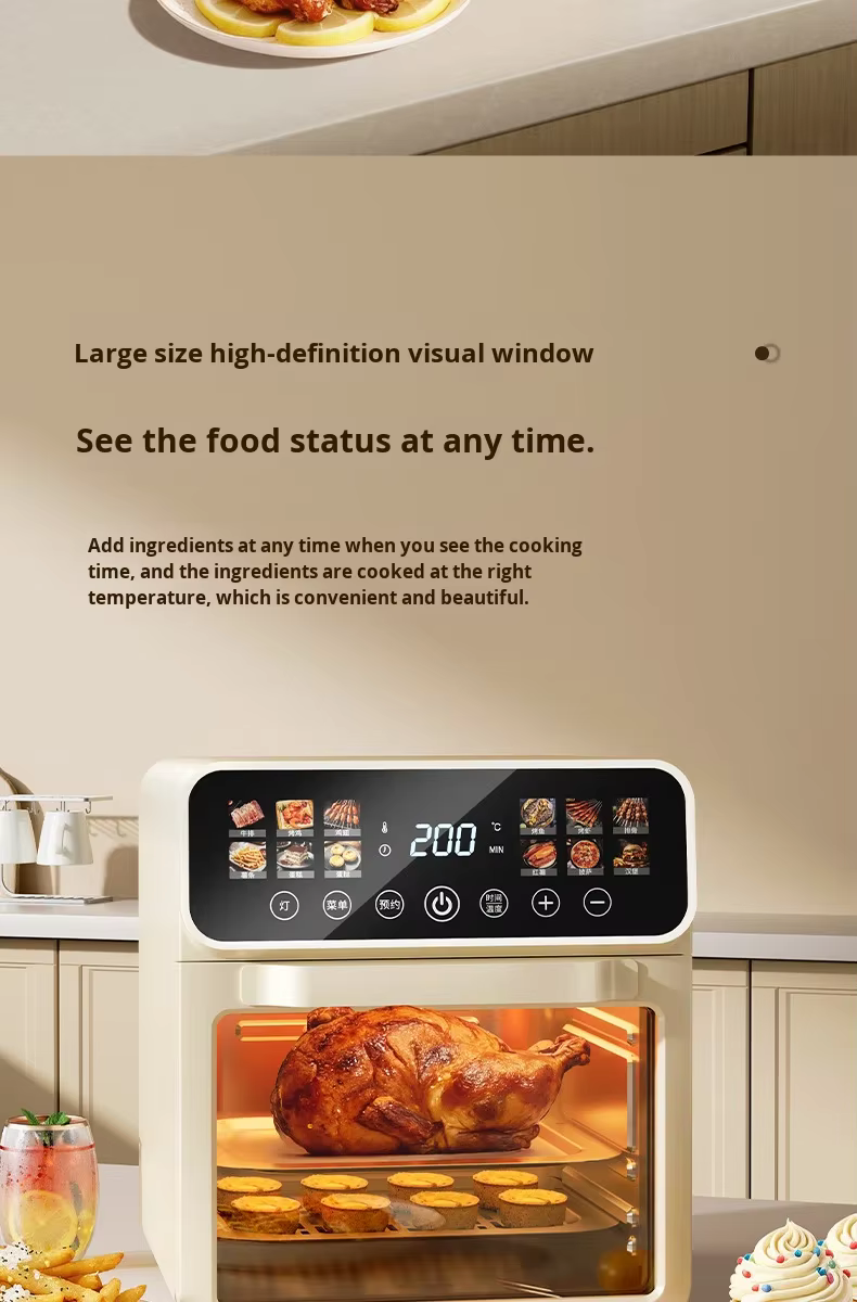 Hot-Selling Household Visual Timer 11-20L Touchscreen Smart Multi-Function Automatic Power Outage Air Fryer Oven New Model factory