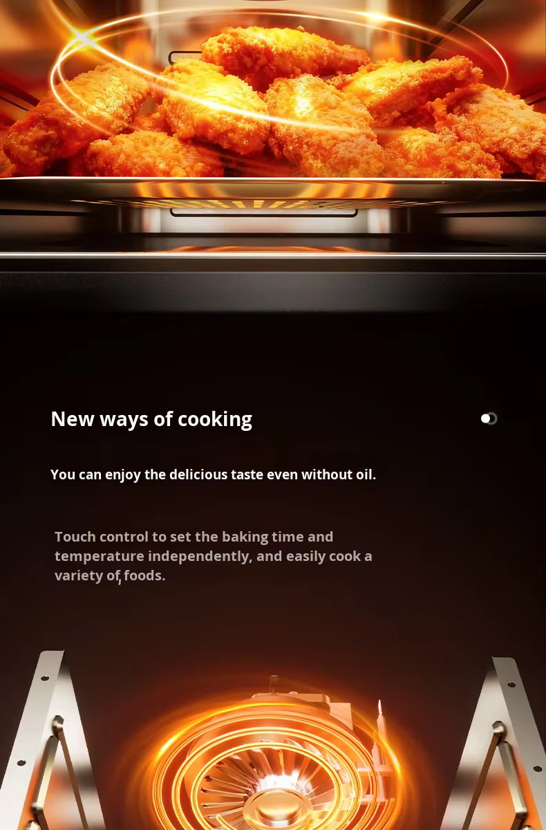 Hot-Selling Household Visual Timer 11-20L Touchscreen Smart Multi-Function Automatic Power Outage Air Fryer Oven New Model factory