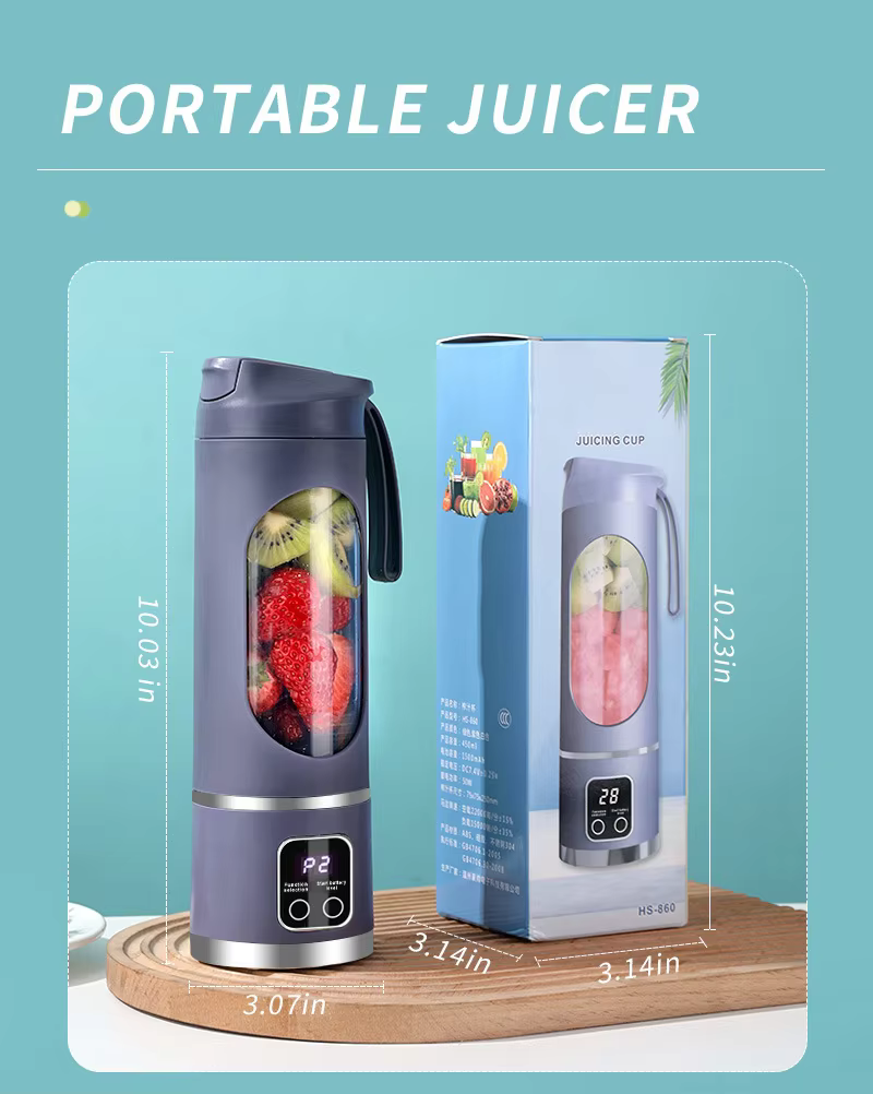 New Portable Home Juicer USB Type-C Charging Stainless Steel Smoothie Maker 500ml Capacity Eco-Friendly Household Use supplier