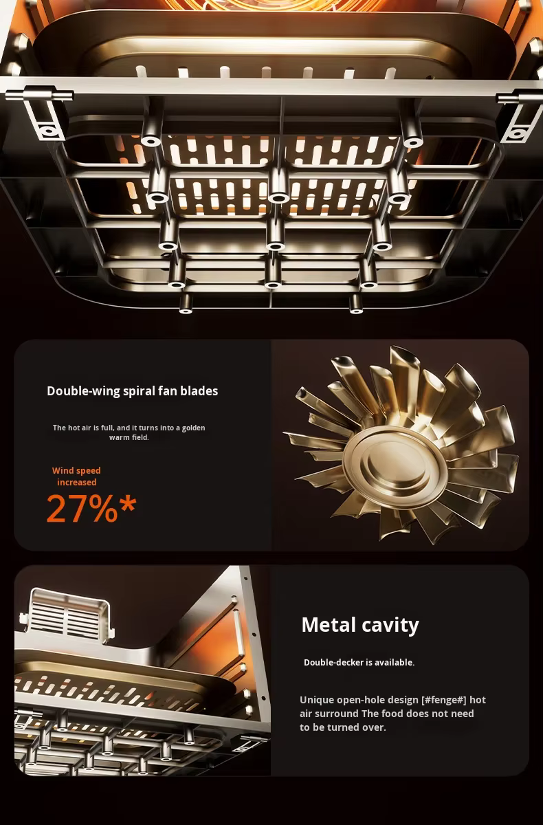 Hot-Selling Household Visual Timer 11-20L Touchscreen Smart Multi-Function Automatic Power Outage Air Fryer Oven New Model factory