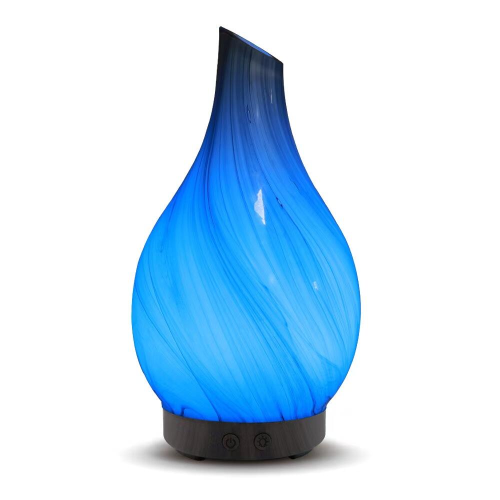 Craft Glass Aroma Diffuser, Mini Slant Nozzle Aroma Diffuser, 7-Color Humidifier 100ml Aroma Diffuser