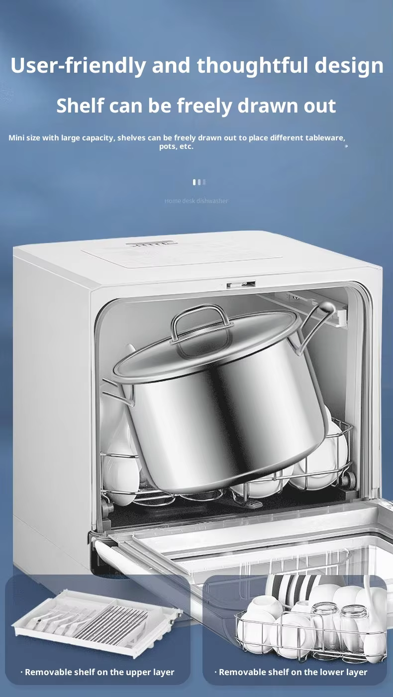 Factory Direct Supply Small Desktop Dishwashers Home Use Installation-Free Automatic Wire-Controlled 20L Capacity Intelligent manufacture