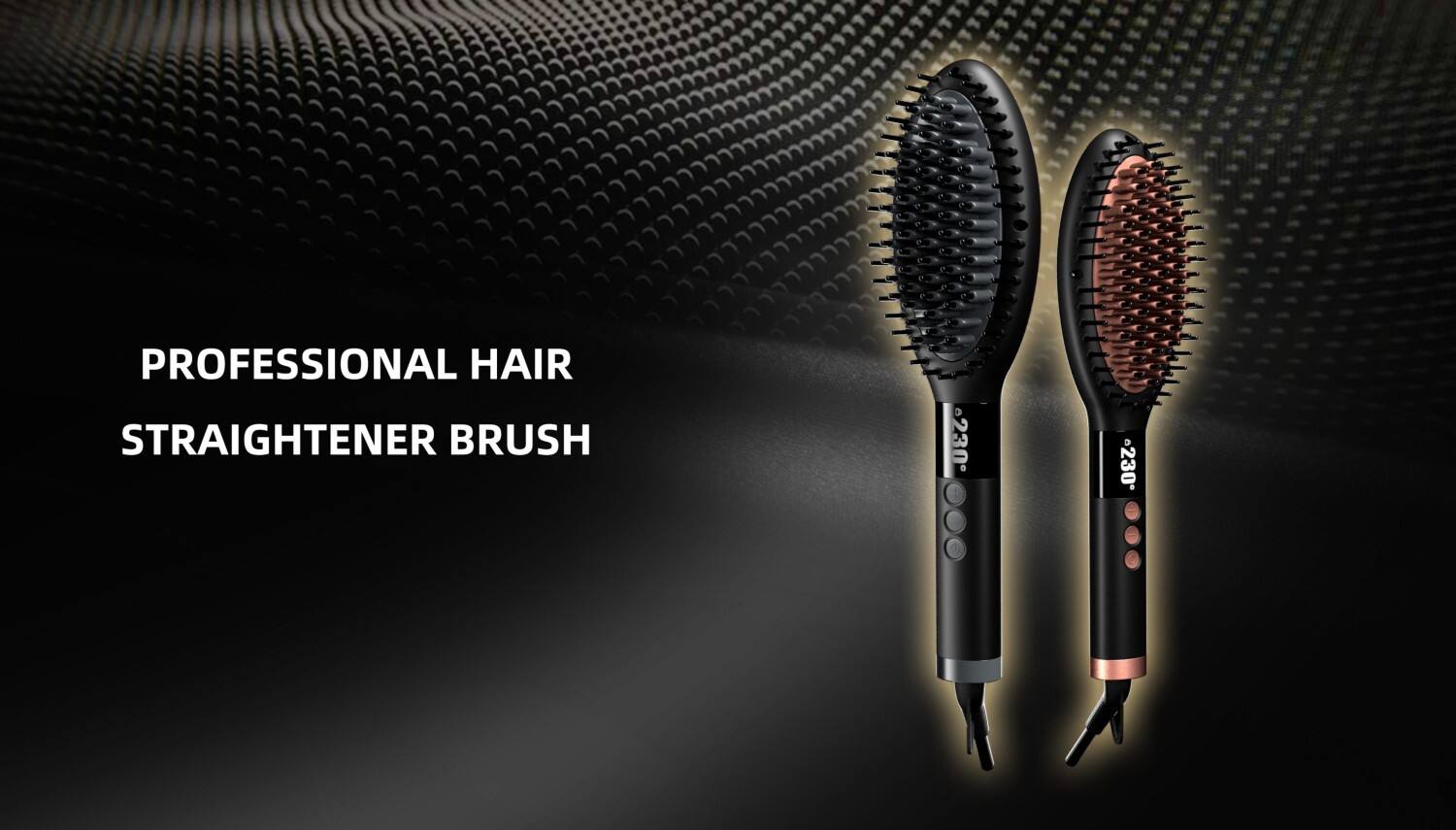 Fast Heating Anti Scald Electric Ceramic Hair Straightener Brush factory